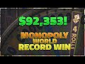 90,000$+ INSANE WIN ON MONOPOLY (World record on video ...