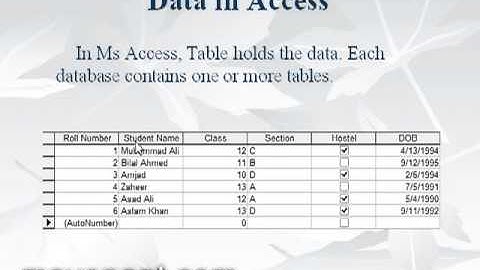 1. Ms Access 2003 Tutorials in Urdu - Database Urdu Tutorials