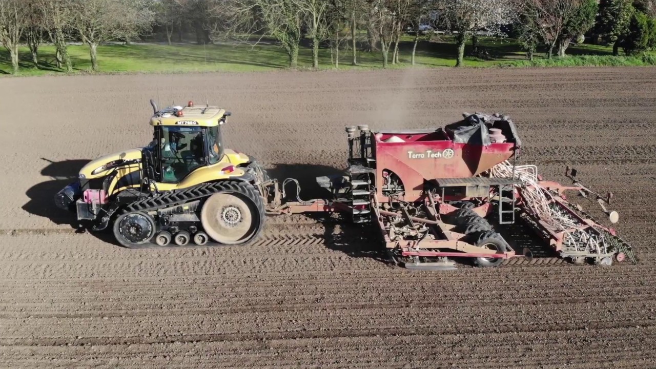 Caterpillar CAT 765C & Terra Tech Pea Drill April 2020