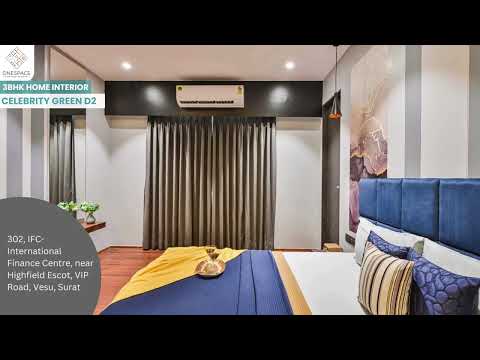 3BHK Home interior by Onespace - CELEBRITY GREEN D2 , Surat | Onespace interior - video from OneSpace Interior