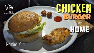 How to bake Homemade Chicken burger Nominal Cut ???kfc