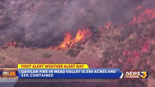 Fire east of Perris burns 250 acres, 25% contained