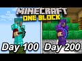 I Survived 200 Days on ONE BLOCK Minecraft.. This is What Happened