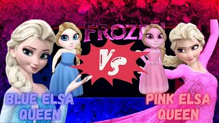 Pink Elsa Queen VS Blue Elsa Queen| who's your favorite😍💬#disney#frozen#mytalkingangela2