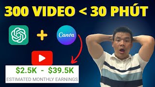 Cách tôi tạo 300 video ngắn trên YouTube chỉ trong 30 PHÚT kiếm 40000$\/tháng - Kiếm tiền Online 2023