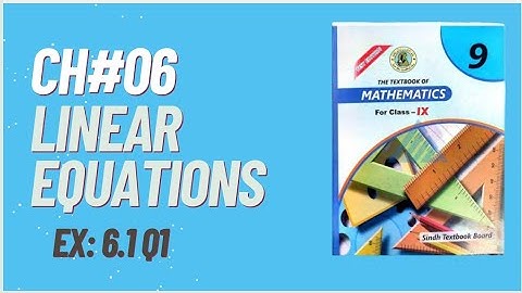 Class 9 Maths | Unit 6 | Linear equations and inequalities | Ex:6.1 Q1 | @CSC1232 