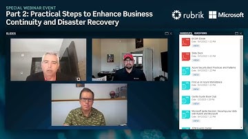 Part 2: Practical Steps to Enhance Business Continuity and Disaster Recovery with Rubrik & Microsoft