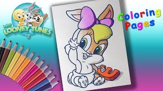 Baby Lola Bunny Coloring Page for Kids. Looney Tunes Coloring Book