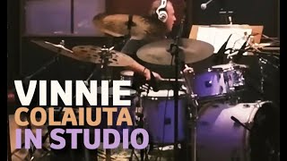 Vinnie Colaiuta in studio recording Jerry Manfredi music