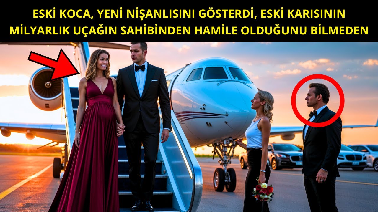 ESKİ KOCA, NİŞANLISINI GÖSTERİRKEN, ESKİ KARISI MİLYARLIK UÇAĞIN SAHİBİNDEN HAMİLE OLARAK ORTAYA