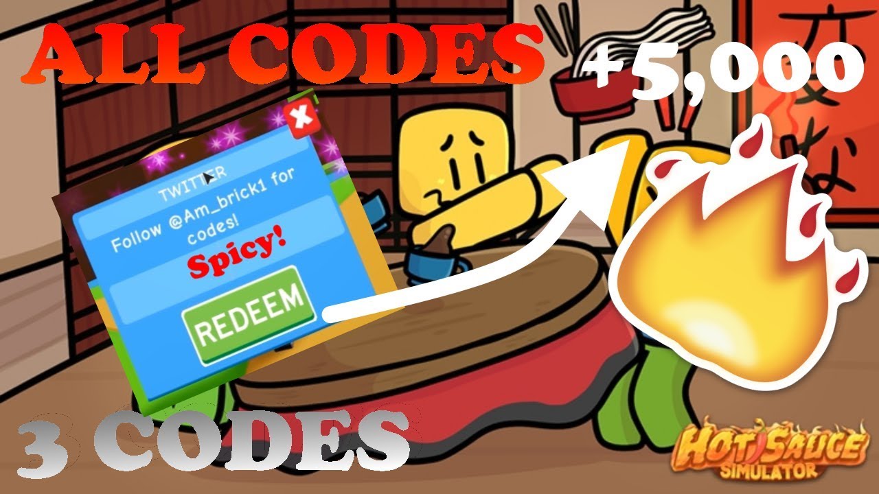 All Codes In Update 2 Hot Sauce Simulator 3 Codes Youtube - all codes in hot sauce simulator roblox more codes in pinned comment