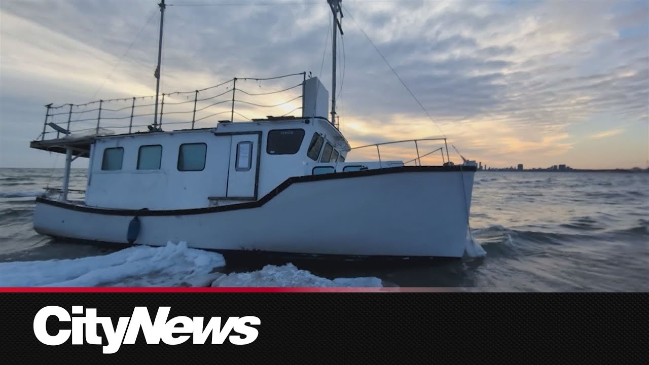 Mystery boat stuck on Hanlan's shoreline
