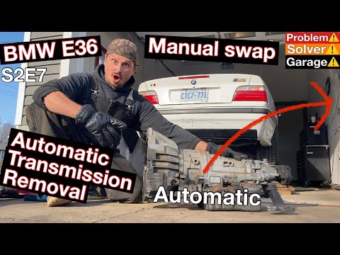 BMW E36 Automatic Transmission Removal for (automatic to manual swap) BMW 318i 320i 325i 328i m3