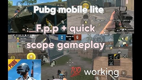 Pubg mobile lite F.p.p + quick scope gameplay (100% working)
