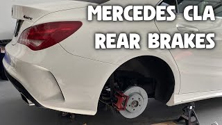2013 - 2019 Mercedes-Benz CLA Rear Brakes Pads And Rotors Replacement How To