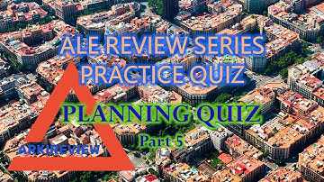 Architecture Review Quiz - Planning Part 5