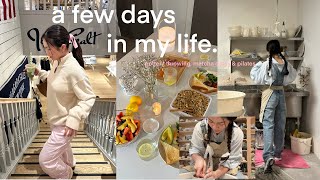 a few days in my life  | pilates princess, making pottery, working from home & matcha dates