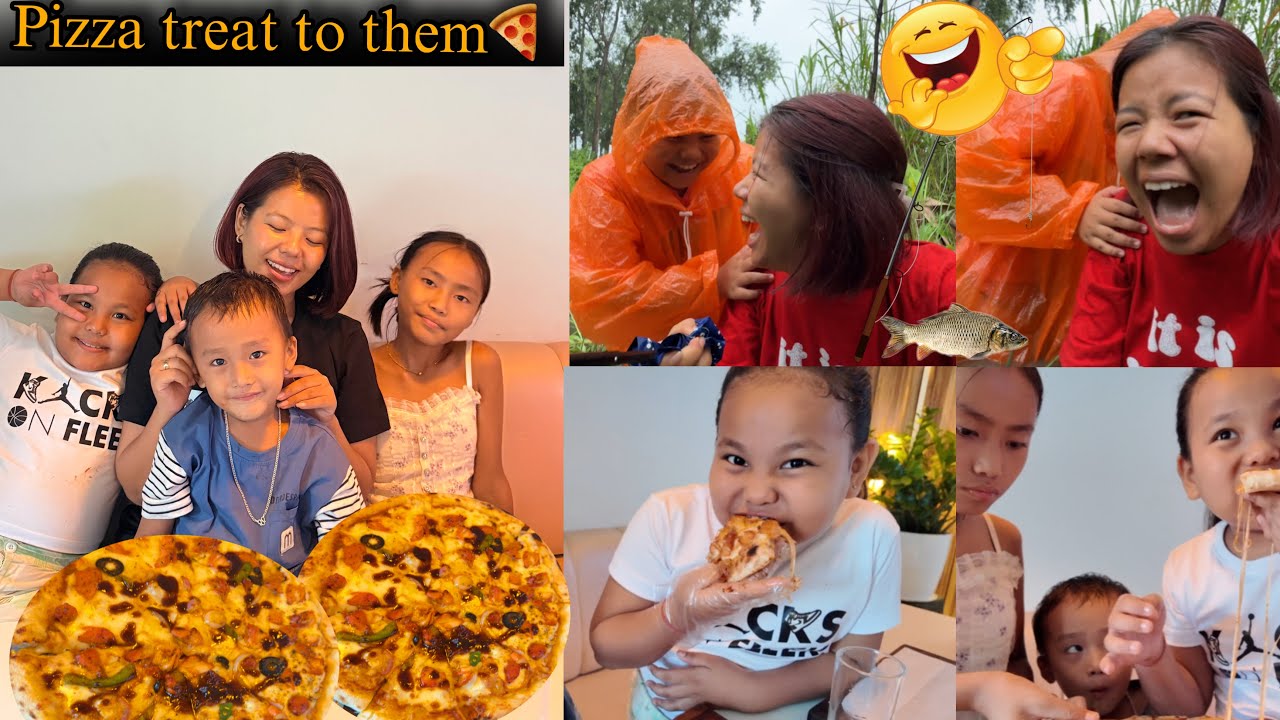 MOMMY KO GALI KHAYERA NI BABA ,SANI,MA MACHA MARNU JADA LADIYO🤣KANCHA LAI PANI PIZZA TREAT AJA 😍🍕