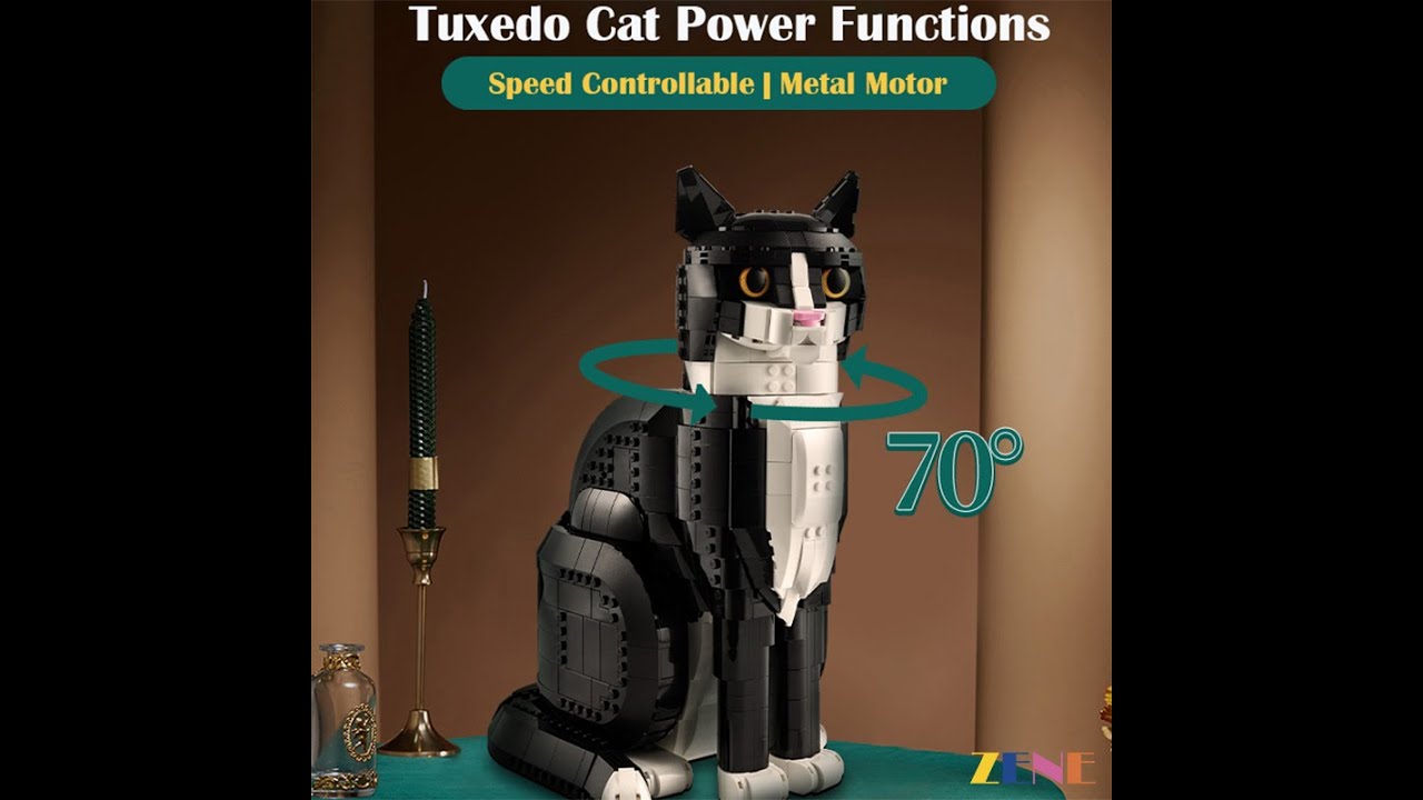 Motorized Kit for LEGO Tuxedo Cat Pet #21349 Power Functions – ZENE