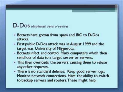 Growth of Botnets on the internet.