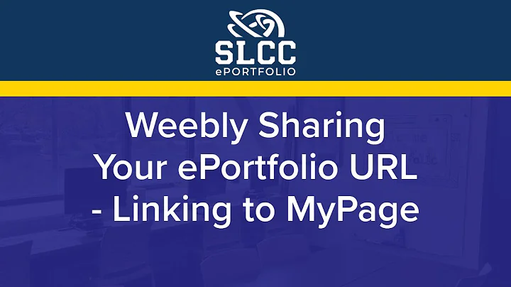 Easy Steps to Link Your Weebly ePortfolio to MyPage