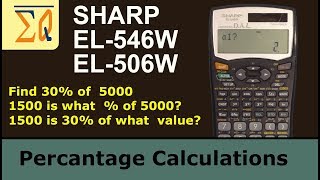 Sharp EL-546W EL-506W  Calculate percentage in 3 ways