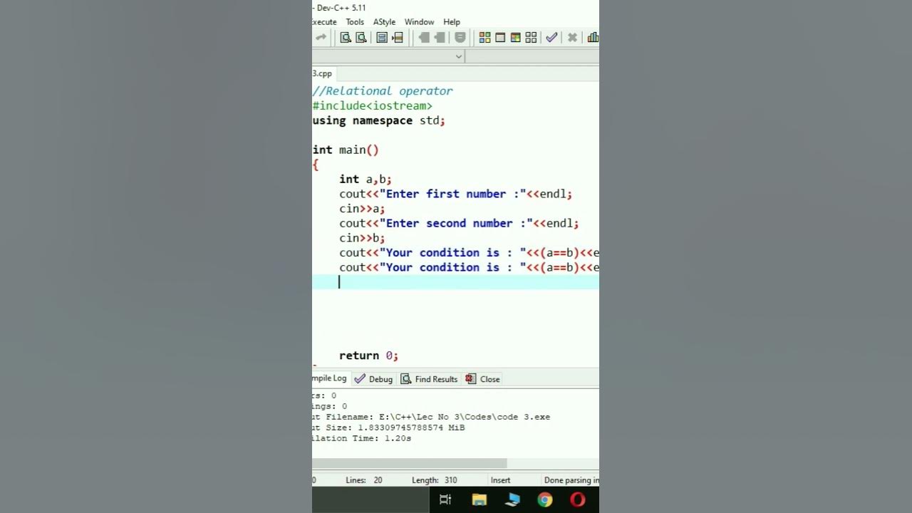 Relational Operators In C++ Program | C++Programming language | C plus ...