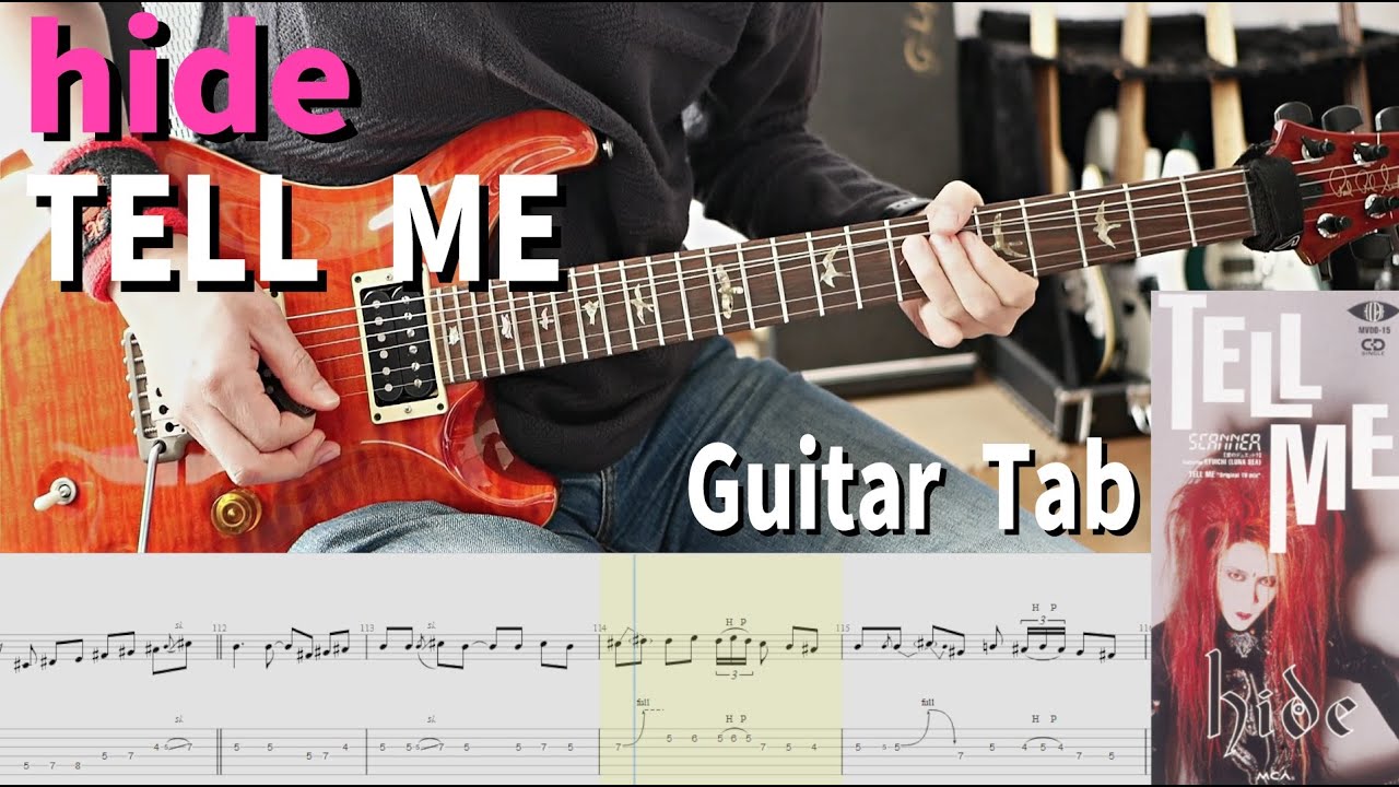 TELL ME - hide【解体新書】Full Guitar Cover with Tab - YouTube