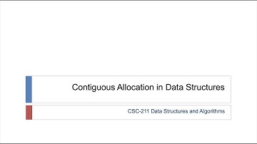 3. Contiguous Allocation in Data Structures | CSC211 - Data Structures and Algorithms