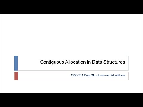3. Contiguous Allocation in Data Structures | CSC211 - Data Structures and Algorithms