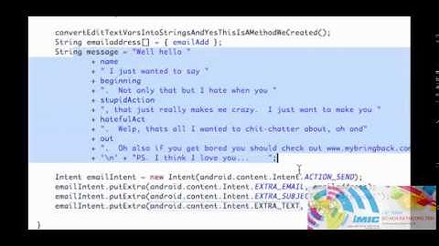 Lap trinh Android App   37   PutExtra method for an Email Intent