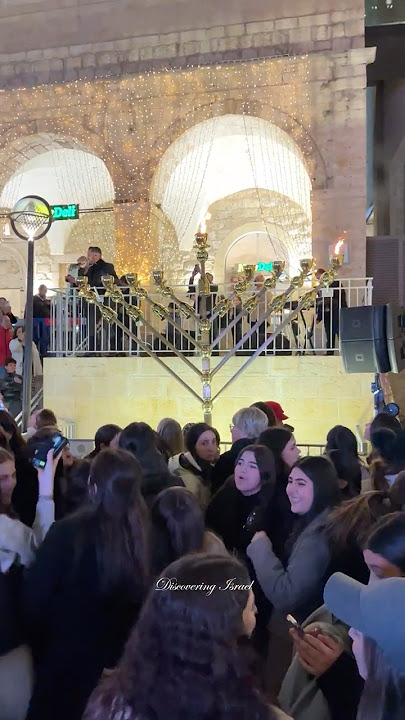 Hanukkah celebrations on Elrov Mamilla Avenue in Jerusalem, Israel 2024