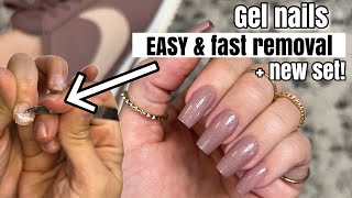 Removing Gel X nails EASY and FAST +  New set