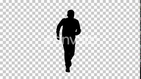 Silhouette man walking and dancing, Alpha Channel | Stock Footage - Videohive