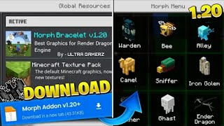 [ 100% Working ] Morph Mod for Minecraft Pe 1.20 || Mediafire 🤫