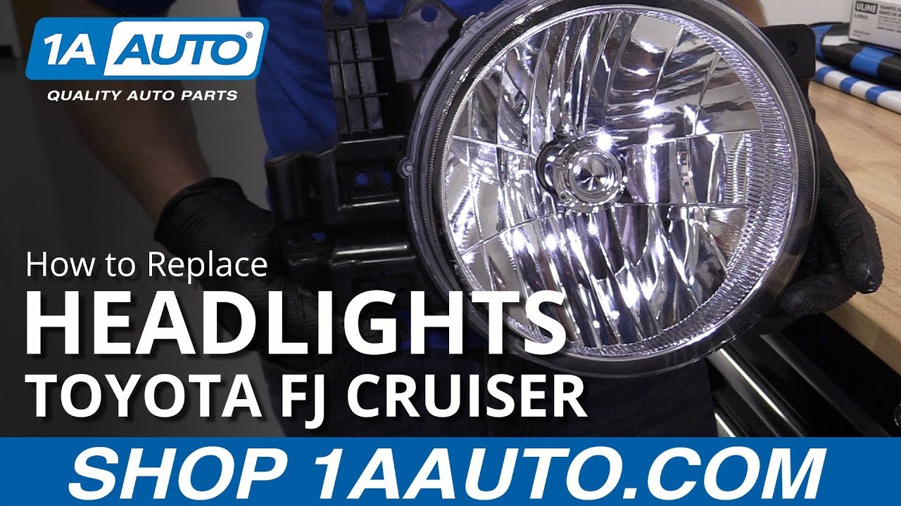 How To Replace Headlights 07 11 Toyota Fj Cruiser Youtube