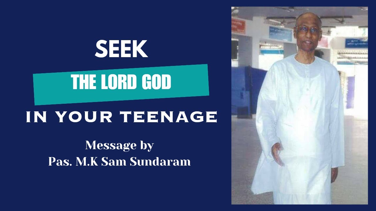 Message for Teens and Youths | Pas M.K Sam Sundaram