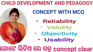 FEATURES OF GOOD TEST// RELIABILITY, VALIDITY,OBJECTIVITY, USABILITY//