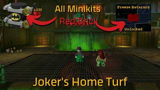 LEGO BATMAN THE VIDEOGAME - Joker's Home Turf - All Minikits and Red Brick