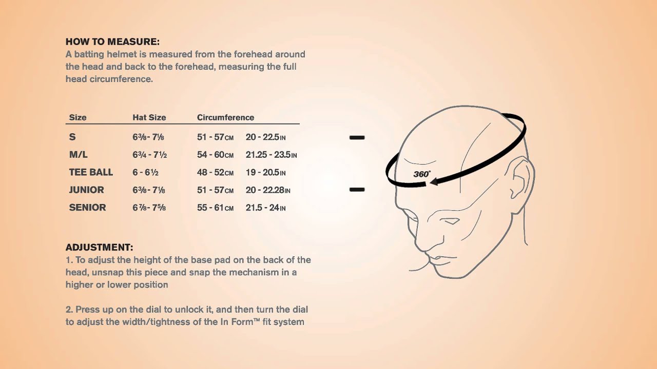 Easton Helmet Conversion Chart Z5 Batting
