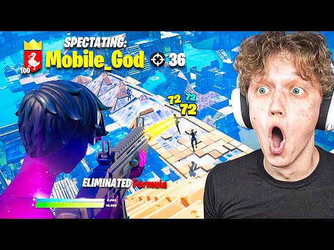 I spectated a BANNED MOBILE pro in Fortnite... (best mobile player)