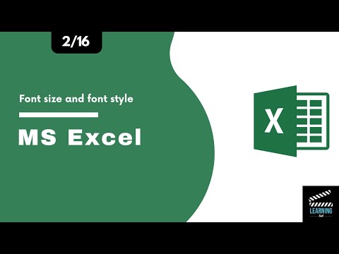 02- Change font size and style in MS Excel | Urdu | Learning Hub