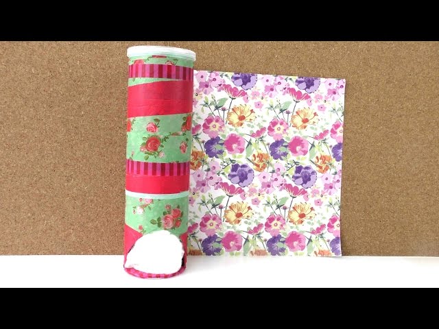 DIY storage for cotton pads / Make your own column for clever storage /  Instructions in German - YouTube