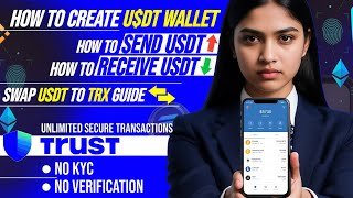 USDT Wallet Tutorial | Create, Send, Receive & Swap USDT to TRX | No KYC Verify | Amit Majithia CBTF