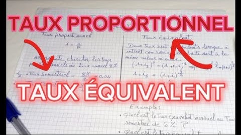 TAUX PROPORTIONNEL & TAUX ÉQUIVALENT 📢📢📢😉😉