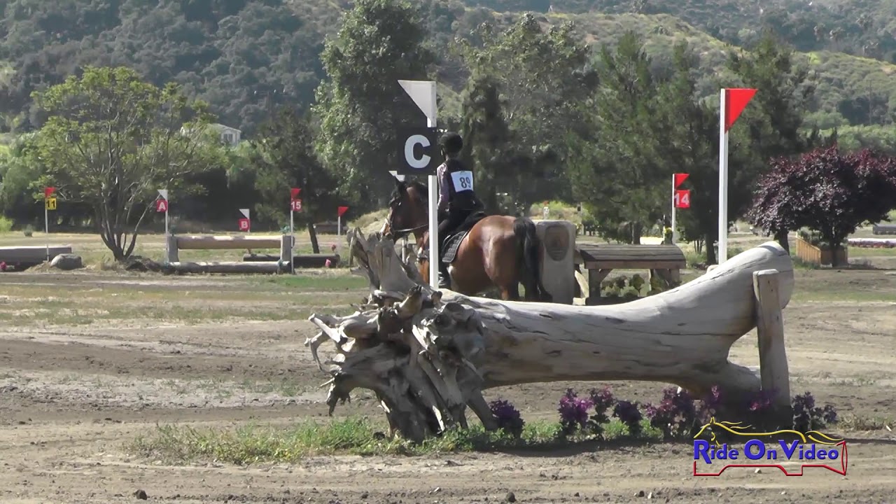 downs sims 089XC Keira Larson on Rocky JR Novice Cross Country Galway Downs May 2019