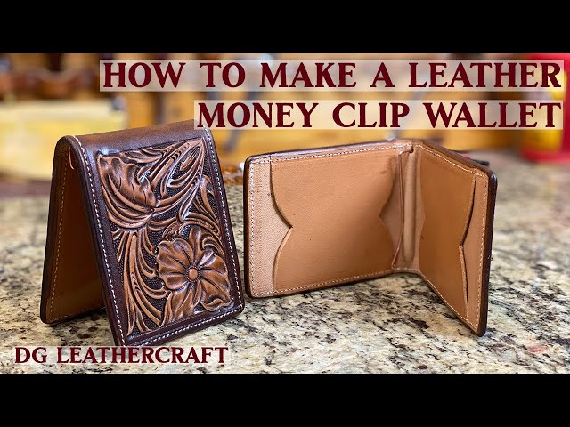 Tooled Leather Clip Wallet