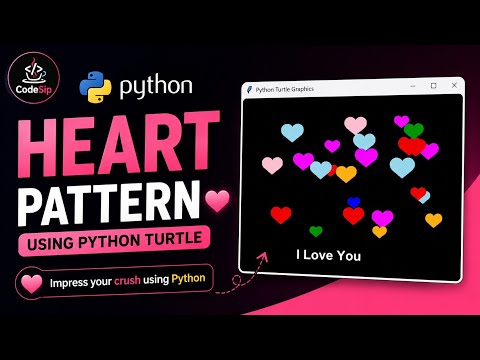 Python Turtle Heart Pattern ❤️ | Impress Your Crush Using Python