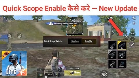 How To Enable Quick Scope In PUBG Mobile Lite -0.21.0 Version | PUBG Mobile Lite Quick Scope Enable