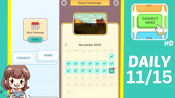 Connect Word Daily Challenge November 15 Answers Walkthrough